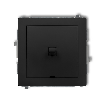 Mechanizm łącznika schodowego w stylu amerykańskim bez piktogramu Karlik seria DECO 12DWPUS-3.1 kolor czarny mat