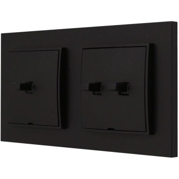 Włącznik światła pojedynczy i podwójny usa kolor czarny mat