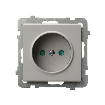 Gniazdo pojedyncze z przesłonami torów prądowych seria SONATA kolor Kaszmir symbol GP-1RP/m/82