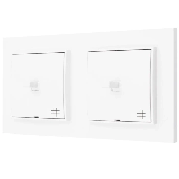 Włącznik światła Dwa krzyżowe usa kolor biały