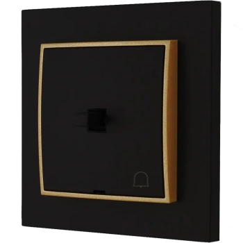 Włącznik dzwonkowy styl usa karlik mini kolor czarny mat/złoty