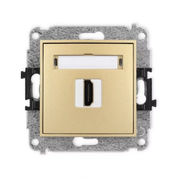 Mechanizm gniazda pojedynczego HDMI 2.0, 4K Karlik seria ICON 29IHDMI-3 kolor złoty