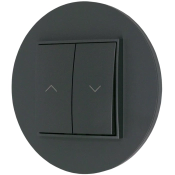 Włącznik roletowy z blokadą z ramką okrągłą seria MINI kolor grafitowy mat