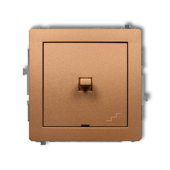 Mechanizm łącznika schodowego w stylu amerykańskim Karlik seria DECO 8DWPUS-3 kolor złoty metalik