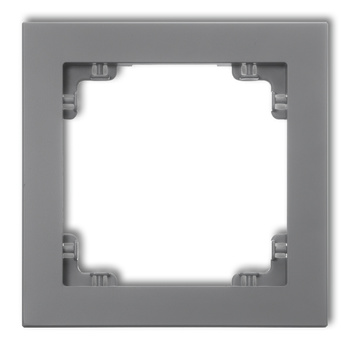 Ramka uniwersalna pojedyncza z tworzywa Karlik seria DECO 27DR-1 kolor szary mat