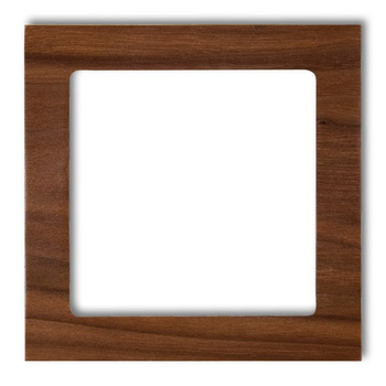 Ramka uniwersalna pojedyncza - drewno orzech amerykański Karlik seria DECO DRD-1E kolor orzech amerykański