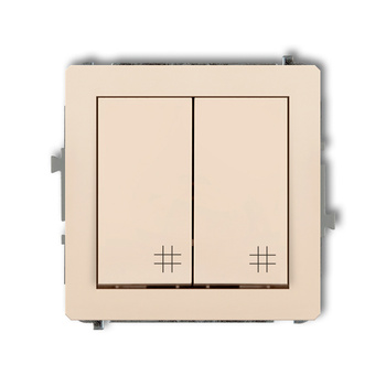 Mechanizm łącznika podwójnego krzyżowego Karlik seria DECO 1DWP-66 kolor beżowy