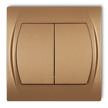 Łącznik żaluzjowy bez piktogramów Karlik seria LOGO 8LWP-8.1 kolor złoty metalik