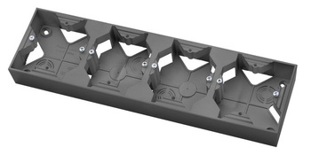 Puszka instalacyjna poczwórna seria ARIA kolor Szary mat symbol PNP-4U/70