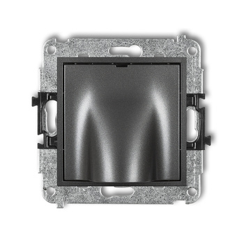 Mechanizm wypustu kablowego Karlik seria ICON 11IWPK kolor grafitowy