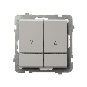 Łącznik żaluzjowy z podświetleniem niebieskim z blokadą mechaniczną seria SONATA kolor Kaszmir symbol ŁP-7RBS/m/82