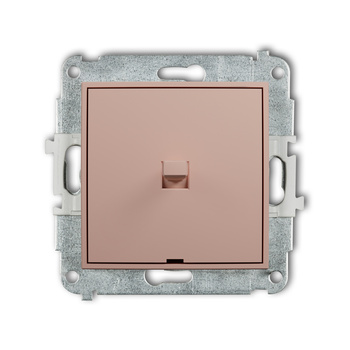 Mechanizm łącznika krzyżowego w stylu amerykańskim bez piktogramu Karlik seria ICON 62IWPUS-6.1 kolor łososiowy