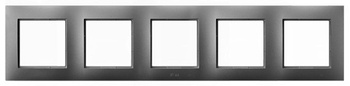 Ramka pięciokrotna do łączników IP-44 seria ARIA kolor Szary mat symbol RH-5U/70