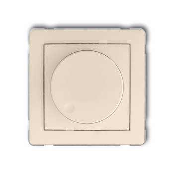 Mechanizm elektronicznego regulatora oświetlenia przyciskowo-obrotowego do współpracy z zasilaczami sterowanymi napięciem 1-10 V Karlik seria DECO 1DRO-3 kolor beżowy