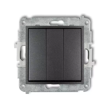 Mechanizm łącznika potrójnego Karlik seria MINI 11MWP-7 kolor grafitowy