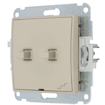 Mechanizm łącznika podwójnego schodowego w stylu amerykańskim Karlik seria MINI 60MWPUS-33 kolor taupe