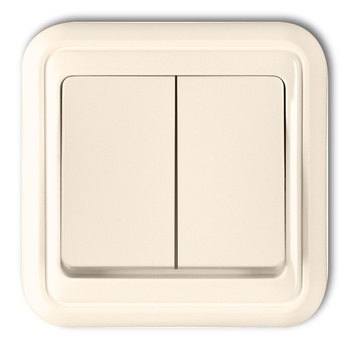 Łącznik świecznikowy hermetyczny Karlik seria LIZA 1WPH-2 kolor beżowy