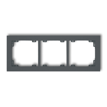 Ramka uniwersalna potrójna z tworzywa Karlik seria DECO 28DR-3 kolor grafitowy mat