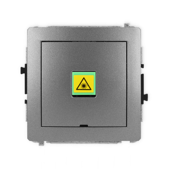 Mechanizm gniazda światłowodowego/optycznego pojedynczego, bez pola opisowego Karlik seria DECO 11DGOPBO-1 kolor grafitowy