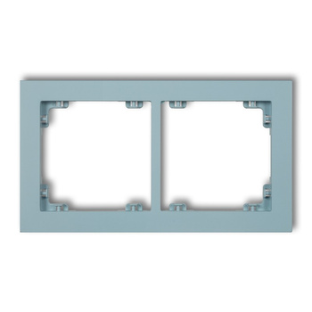 Ramka uniwerstalna podwójna z tworzywa DECO Pastel Matt Karlik seria DECO 48DR-2 kolor lazurowy