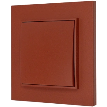 Włącznik pojedynczy z ramką kwadratową seria MINI kolor terakota