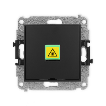 Mechanizm gniazda światłowodowego/optycznego pojedynczego, bez pola opisowego Karlik seria ICON 12IGOPBO-1 kolor czarny mat