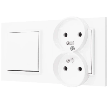 Włącznik i gniazdko  bezpieczne dla dzieci kolor biały 13