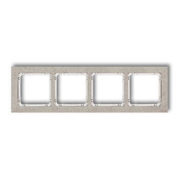 Ramka uniwersalna poczwórna - beton ramka: jasnoszara; spód: biały Karlik seria DECO 27-0-DRB-4 kolor jasnoszary