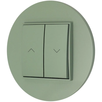 Włącznik roletowy zwierny z ramką okrągłą seria MINI kolor szałwiowy