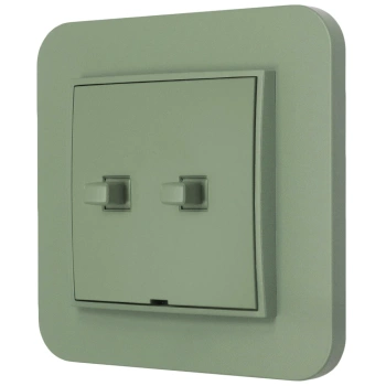 Włącznik roletowy w stylu USA ramka zaokrąglona seria Mini kolor szałwiowy