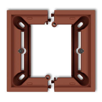 Puszka natynkowa pojedyncza, składana MINI Karlik seria MINI 63DPU-1 kolor terakota