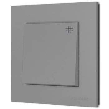 Włącznik krzyżowy z ramką seria Bella kolor popiel mat