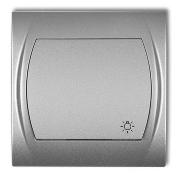 Łącznik zwierny światło podświetlany Karlik seria LOGO 7LWP-5L kolor srebrny metalik