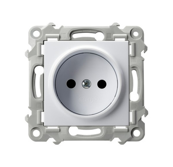 Gniazdo pojedyncze seria SZAFIR kolor Biały symbol GP-1Z/m/00