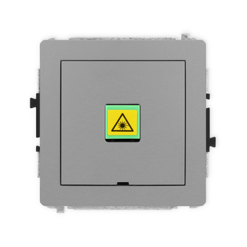 Mechanizm gniazda światłowodowego/optycznego pojedynczego, bez pola opisowego Karlik seria DECO 27DGOPBO-1 kolor szary mat
