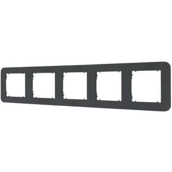 Ramka uniwersalna pięciokrotna zaokrąglona z tworzywa Karlik seria MINI 28MRTZ-5 kolor grafitowy mat