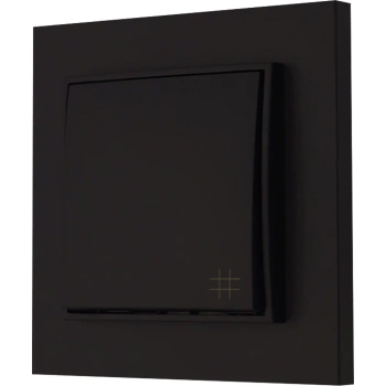 Włącznik krzyżowy z ramką karlik mini kolor czarny mat