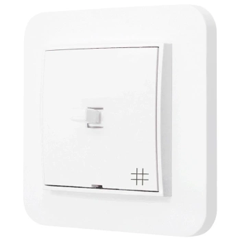 Włącznik krzyżowy w stylu USA ramka zaokrąglona seria Mini kolor biały mat