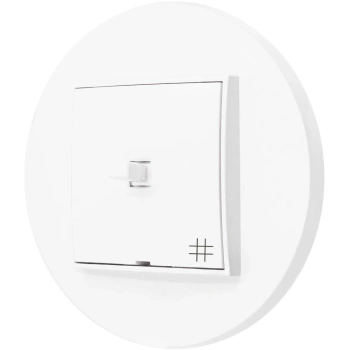 Włącznik krzyżowy w stylu USA ramka okrągła seria Mini kolor biały