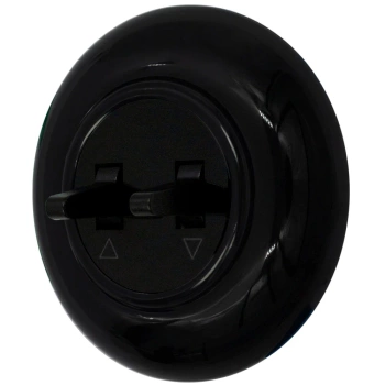 Włącznik roletowy zwierny seria retro styl loft kolor czarny TG-RE-231B