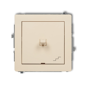 Mechanizm łącznika schodowego w stylu amerykańskim Karlik seria DECO 1DWPUS-3 kolor beżowy