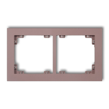 Ramka uniwerstalna podwójna z tworzywa DECO Pastel Matt Karlik seria DECO 42DR-2 kolor lawendowy