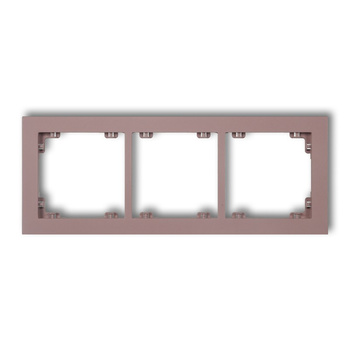 Ramka uniwersalna potrójna z tworzywa DECO Pastel Matt Karlik seria DECO 42DR-3 kolor lawendowy