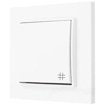 Włącznik krzyżowy z ramką karlik mini kolor biały