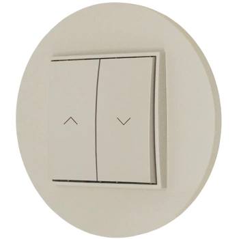 Włącznik roletowy zwierny z ramką okrągłą seria MINI kolor taupe