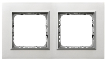 Ramka podwójna seria SONATA kolor Aluminium symbol R-2RAC/35/38