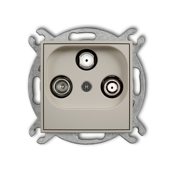 Mechanizm gniazda abonenckiego 2 wyjścia SAT + TV Karlik seria ICON 60IGSN kolor taupe