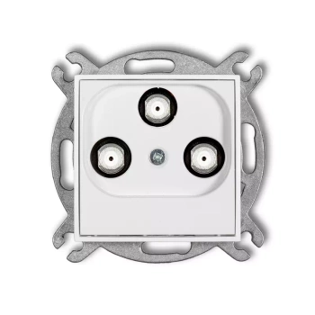 Mechanizm gniazda multimedialnego 3F DATA UPC Karlik seria ICON 25IGMU kolor biały mat
