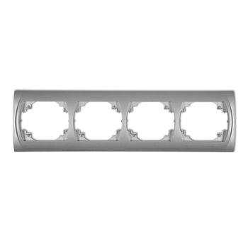 Ramka pozioma poczwórna Karlik seria LOGO 7LRH-4 kolor srebrny metalik