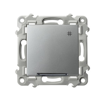 Łącznik krzyżowy z podświetleniem niebieskim seria SZAFIR kolor Srebro symbol ŁP-4ZS/m/18